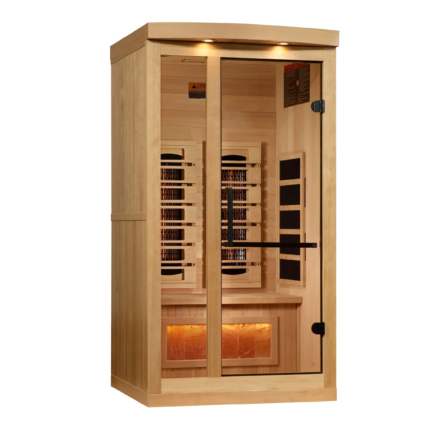 Golden Designs 1-Person Full-Spectrum Infrared Sauna w/ Himalayan Salt Bar product image