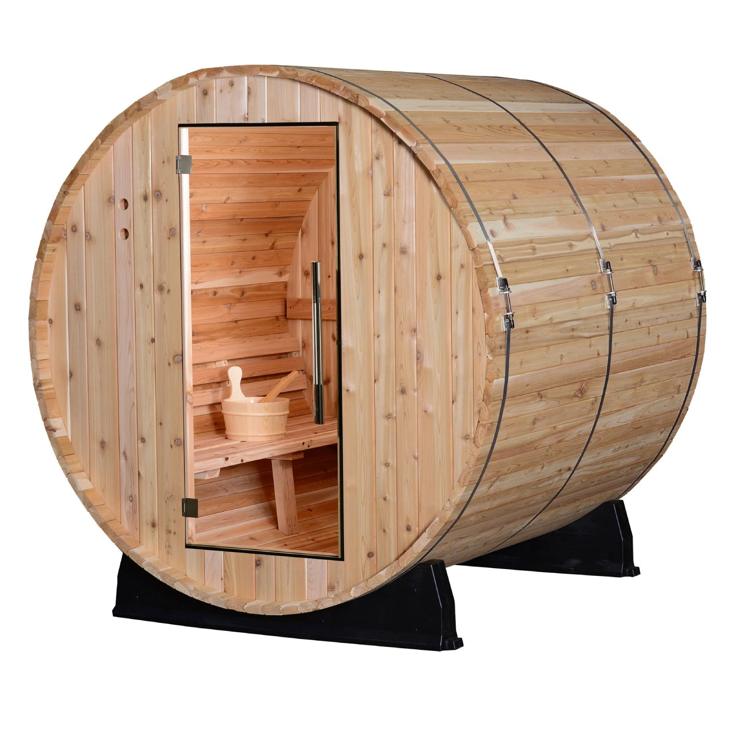 Almost Heaven Pinnacle 4-Person Barrel Sauna, 6x6 ft. product image