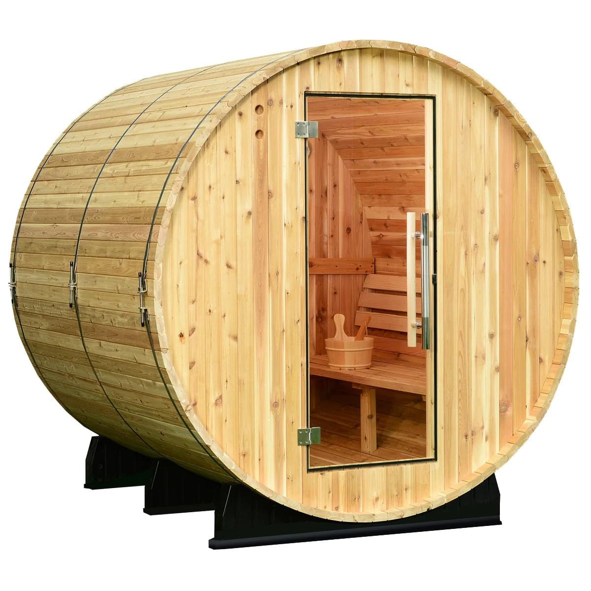 Almost Heaven Seneca 4-6 Person Barrel Sauna, 7x7 ft. product image