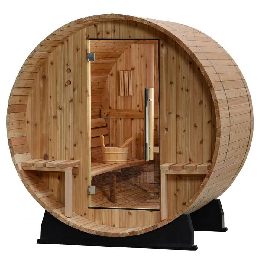 Almost Heaven Vienna 2-Person Canopy Barrel Sauna, 6x4+1 ft. – 1 ft. Porch product image