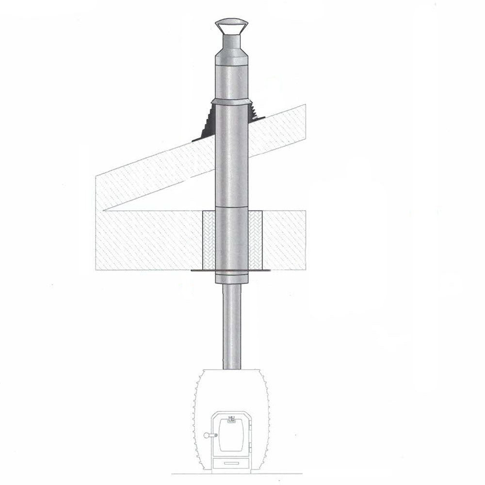 HUUM Sauna Wood Stove Chimney Kit, For Barrel Saunas product image