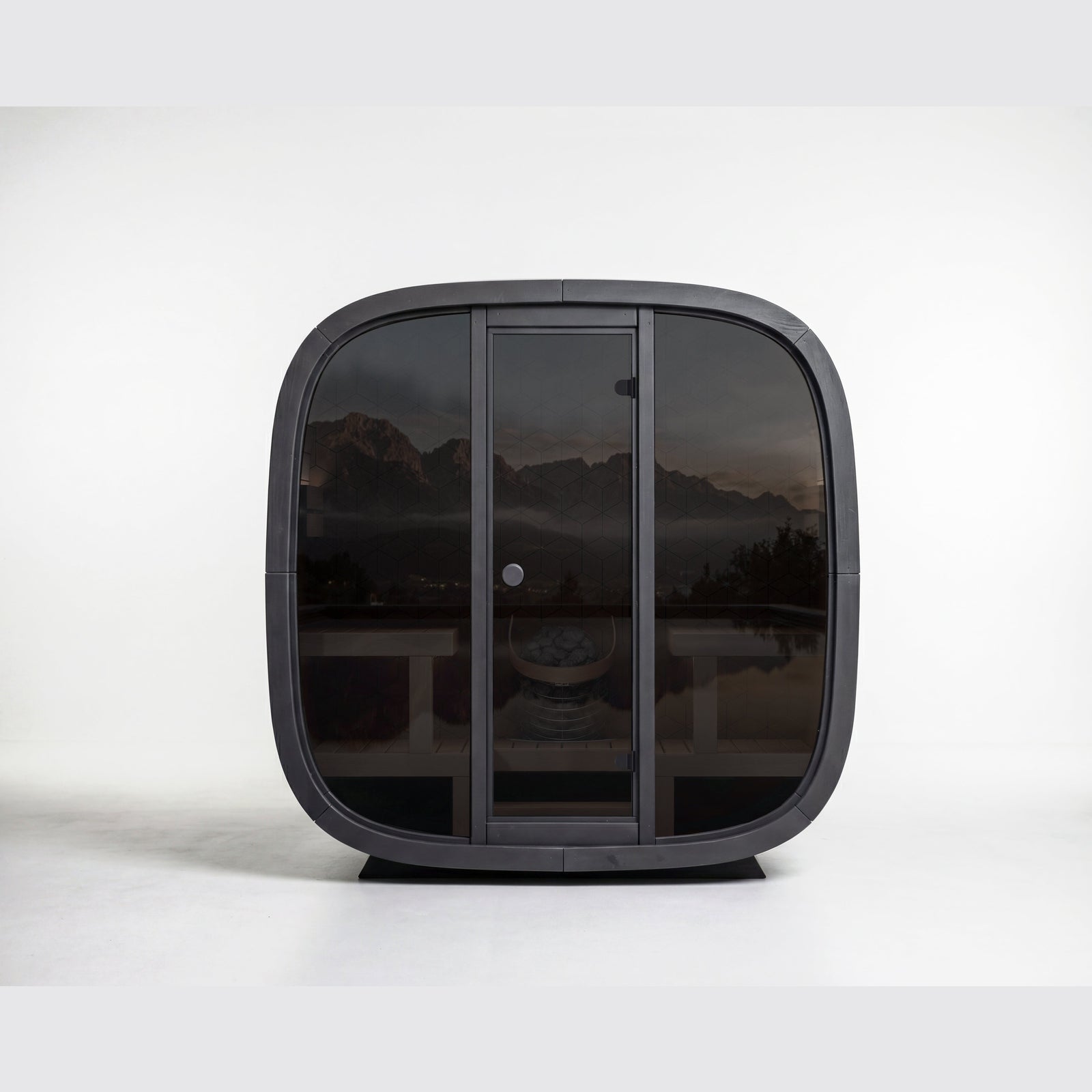 Leil Black Cube Premium 4-Person Outdoor Sauna product image