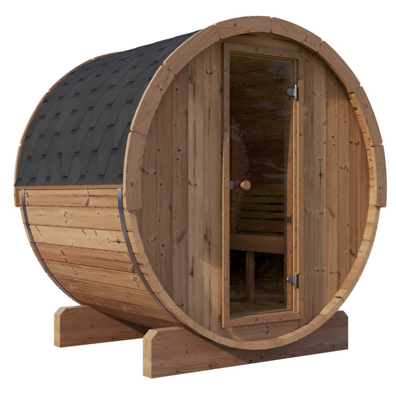 SaunaLife E6 3-Person Barrel Sauna, 59"x81" product image