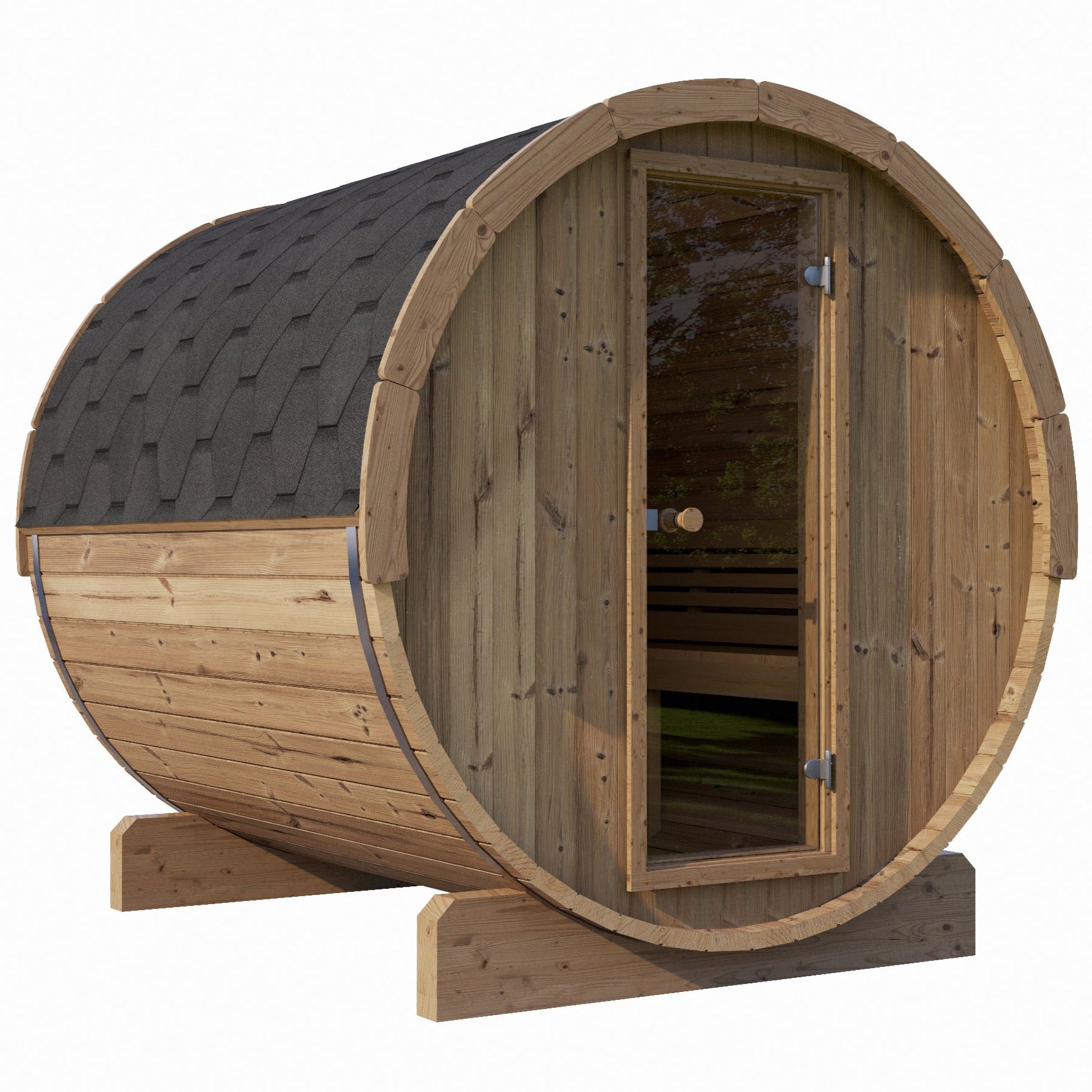 SaunaLife E8 6-Person Barrel Sauna, 87"x 81" product image